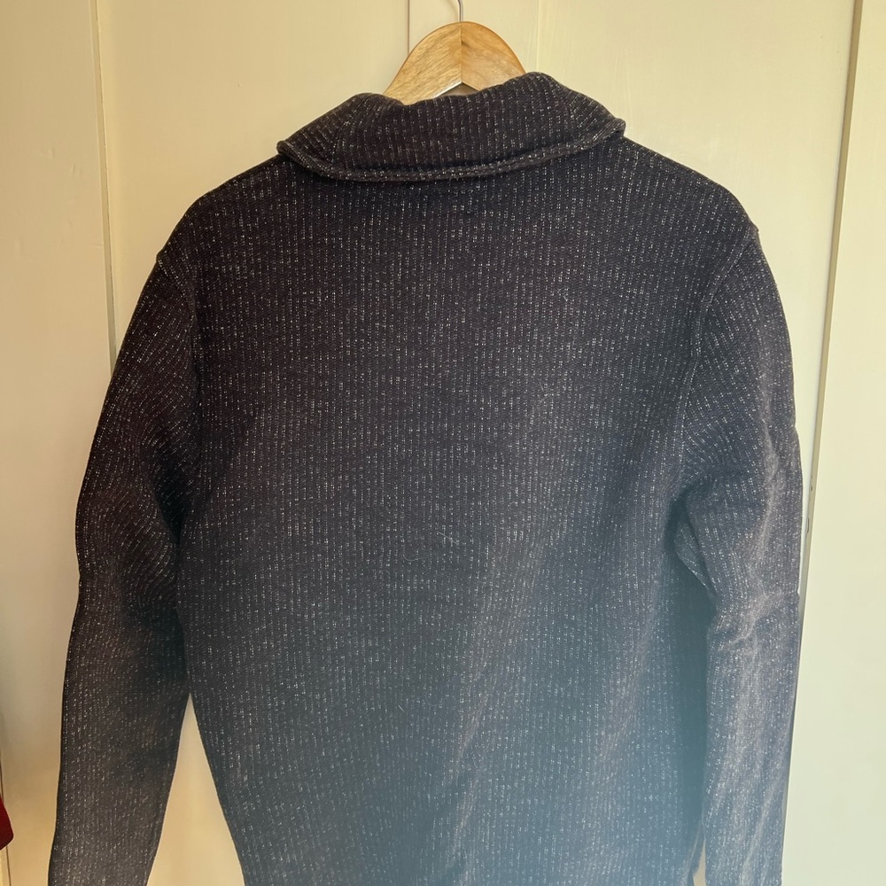 Men's Black striped cardigan - Picture 3 of 7